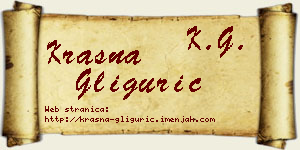 Krasna Gligurić vizit kartica
